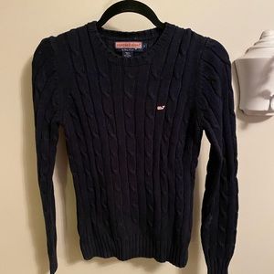 Vineyard vines navy and pink crewneck sweater